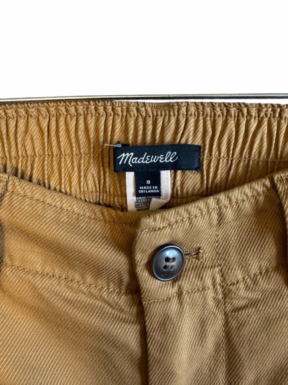 Madewell High-Rise Wide-Leg Pants in Brown Acorn Size 8 #2158 - Picture 3 of 5